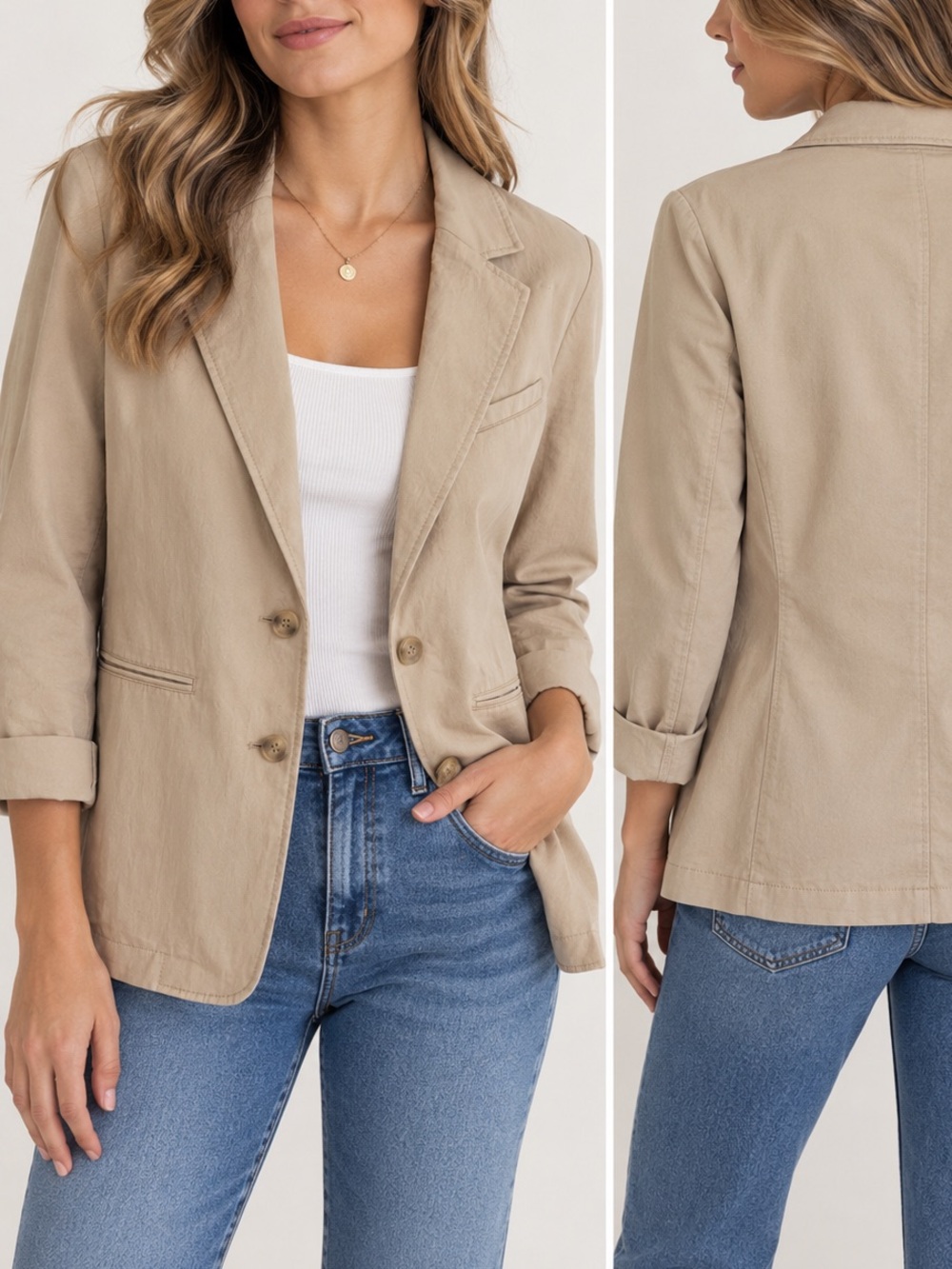 GAP Women's Light Beige Blazer